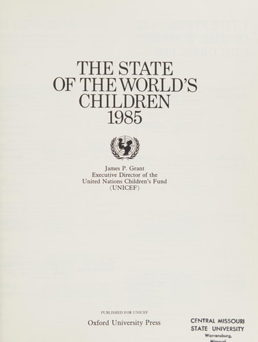 The State of the World's Children 1985