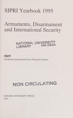 SIPRI Yearbook 1995: Armaments, Disarmaments and International Security