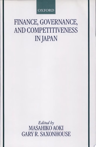 Finance, Governance, and Competitiveness in Japan