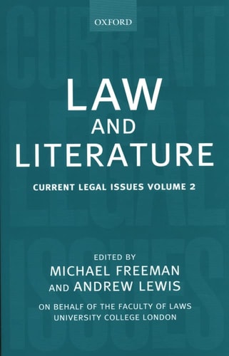 Law and Literature: Current Legal Issues Volume 2