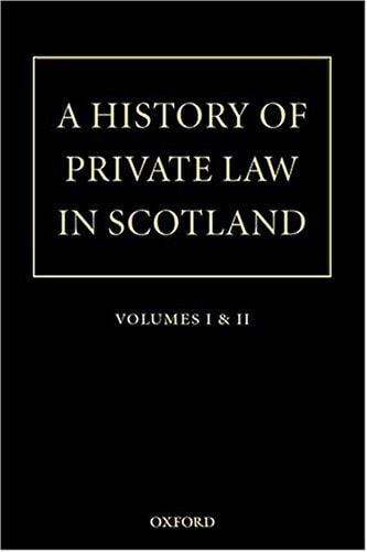 A History of Private Law in Scotland