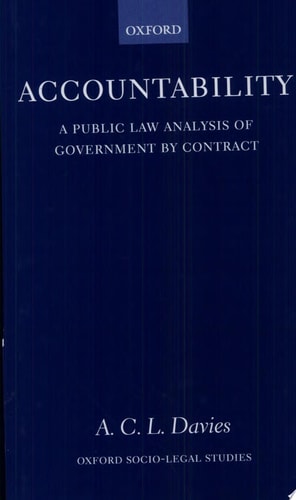 Accountability: A Public Law Analysis of Government by Contract