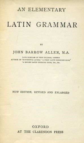 Elementary Latin Grammar
