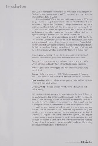 WJEC/CBAC GCSE English/English Literature: Coursework Guide