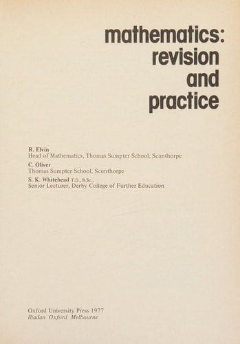 Mathematics: Revision and Practice