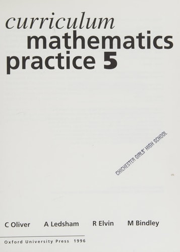Curriculum Mathematics Practice: Book 5