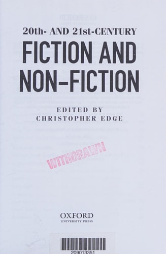 20th and 21st Century Fiction and Non Fiction