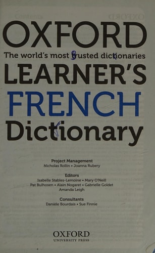 Oxford Learner's French Dictionary