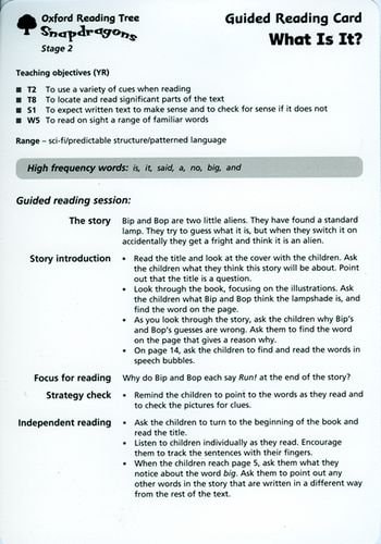 Oxford Reading Tree: Stage 2: Snapdragons: Guided Reading Cards