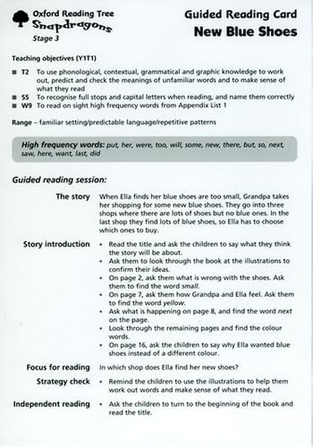 Oxford Reading Tree: Stage 3: Snapdragons: Guided Reading Cards