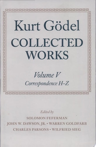 Collected Works: Volume V: Correspondence, H-Z