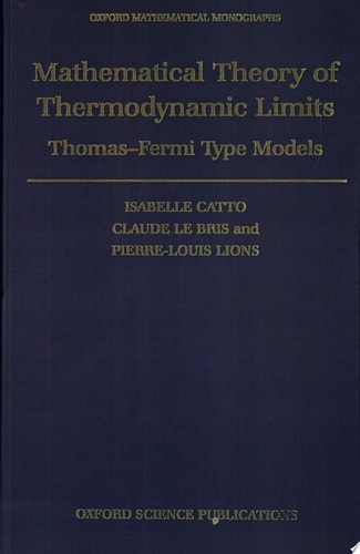 The Mathematical Theory of Thermodynamic Limits: Thomas-Fermi Type Models