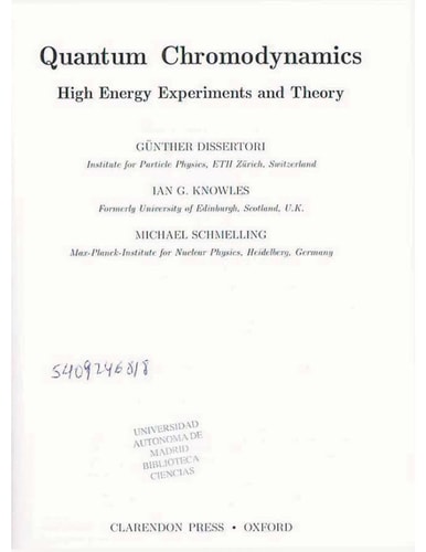 Quantum Chromodynamics High Energy Experiments and Theory