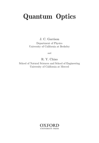 Quantum Optics