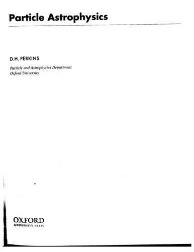 Particle Astrophysics