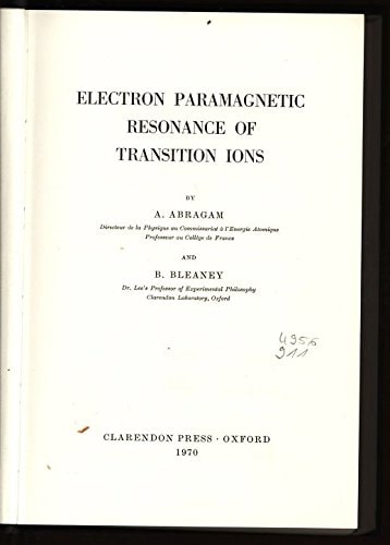 Electron Paramagnetic Resonance of Transition Ions