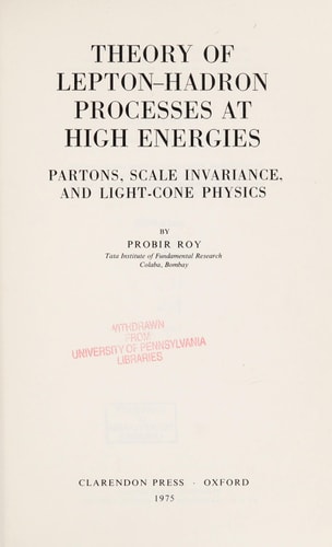 Theory of Lepton-Hadron Processes at High Energies: Partons, Scale Invariance, and Light-cone Physics