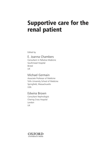 Supportive Care for the Renal Patient
