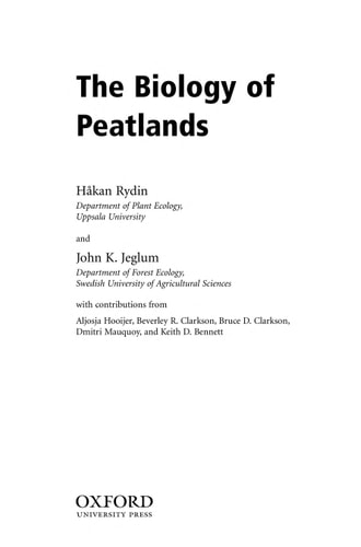 The Biology of Peatlands