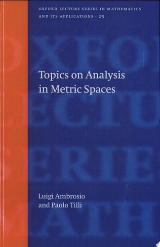 Topics on Analysis in Metric Spaces