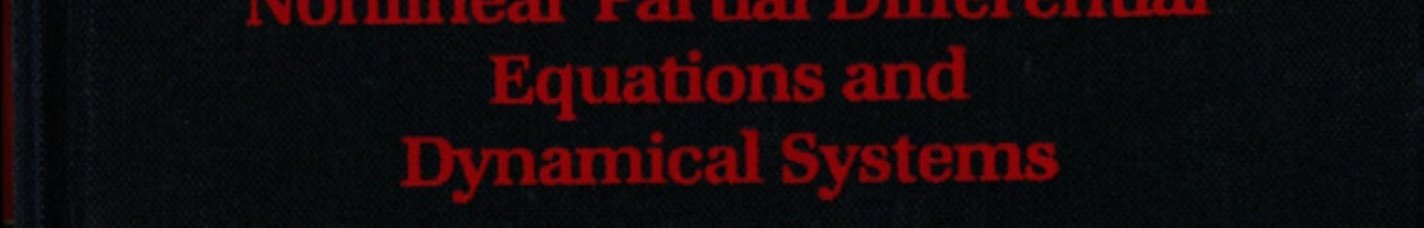 Advances in Numerical Analysis: Volume I: Nonlinear Partial Differential Equations and Dynamical Systems