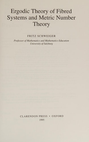 Ergodic Theory of Fibred Systems and Metric Number Theory