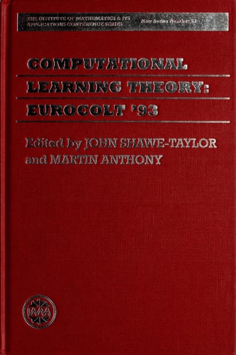 Computational Learning Theory: EuroCOLT '93