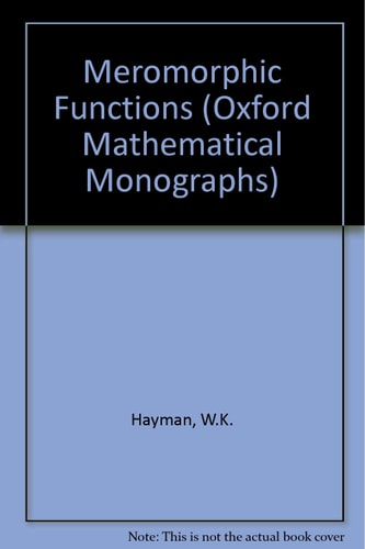 Meromorphic Functions