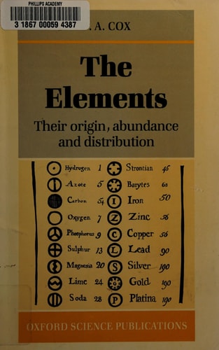 The Elements: Their Origin, Abundance, and Distribution