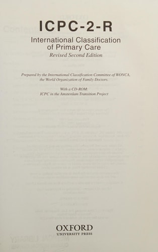 ICPC-2-R: International Classification of Primary Care