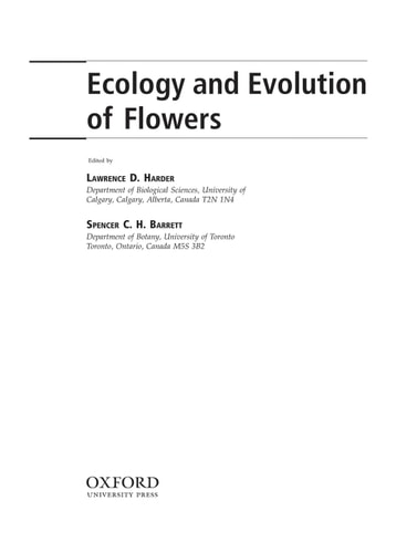 Ecology and Evolution of Flowers