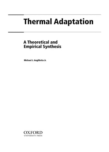 Thermal Adaptation: A Theoretical and Empirical Synthesis