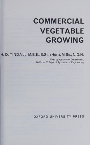 Commercial Vegetable Growing