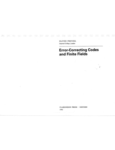 Error-Correcting Codes and Finite Fields