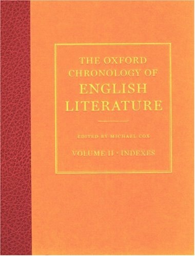The Oxford Chronology of English Literature