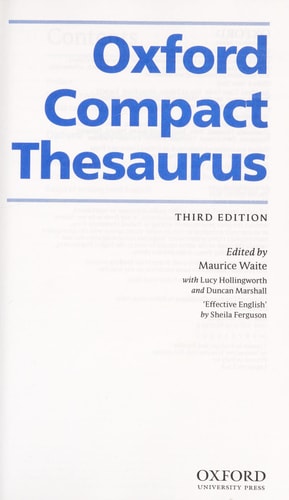 Oxford Compact Thesaurus