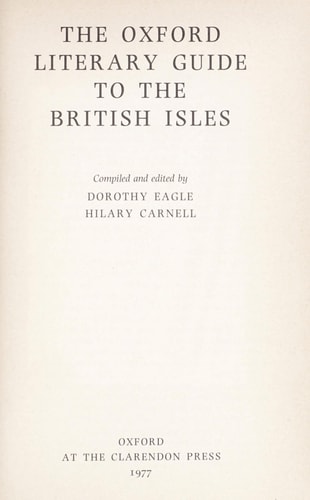 The Oxford Literary Guide to the British Isles