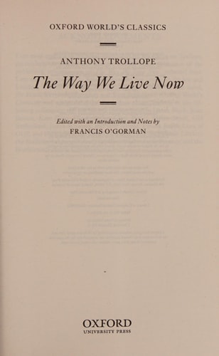 The Way We Live Now