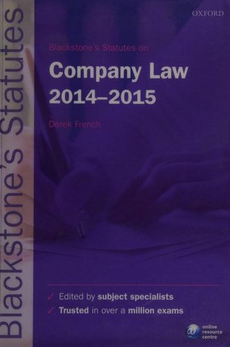 Blackstone's Statutes on Company Law