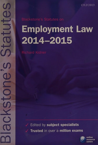 Blackstone's Statutes on Employment Law