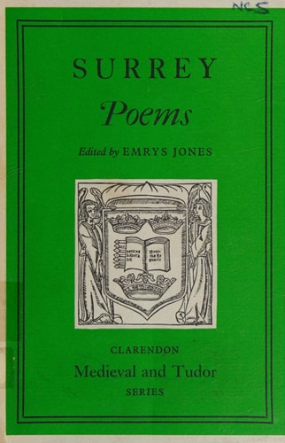 Poems: Introduction by Jones (Clarendon Mediaeval & Tudor)