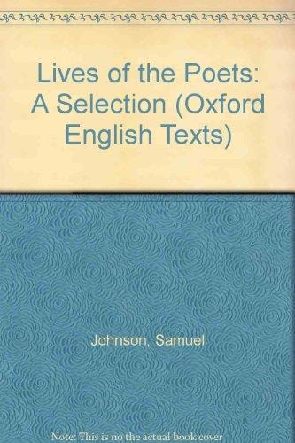 Lives of the Poets: A Selection