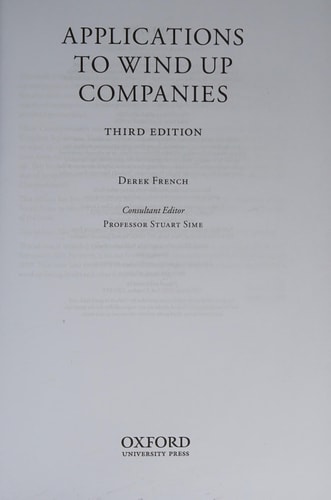 Applications to Wind Up Companies