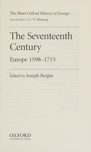 The Seventeenth Century: Europe 1598-1715