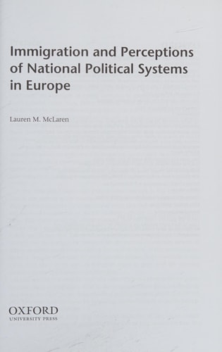 Immigration and Perceptions of National Political Systems in Europe