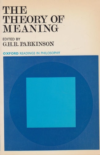 The Theory of Meaning