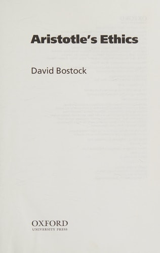 Aristotle's Ethics