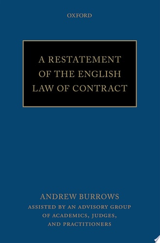 A Restatement of the English Law of Contract