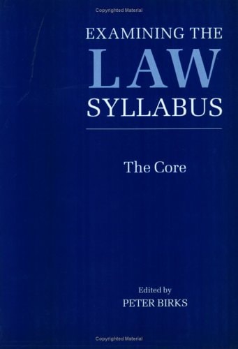 Examining the Law Syllabus: The Core