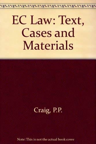 EC Law: Text, Cases, and Materials
